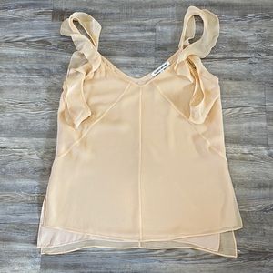 Elizabeth and James Chiffon Ruffle Tank